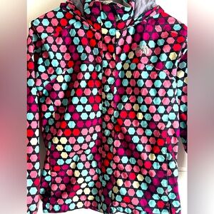 THE NORTH FACE hyvent girls size 14 waterproof fall multicoloured coat